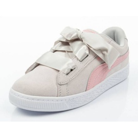 Pantofi Puma Suede Heart Circles Jr 370569 01 roz gri 2