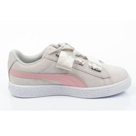 Pantofi Puma Suede Heart Circles Jr 370569 01 roz gri 3