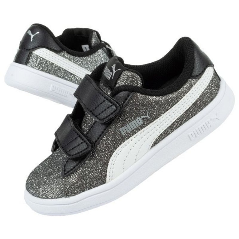 Puma Smash V2 Glitz Glam Jr 367380 04 negru argint 1