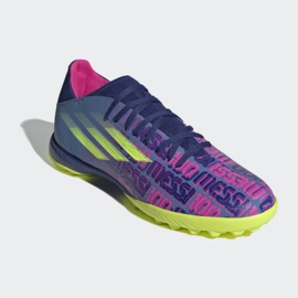 Ghete de fotbal Adidas X Speedflow Messi.3 Tf M FY6896 albastru marin, multicolor albastru și bleumarin 1
