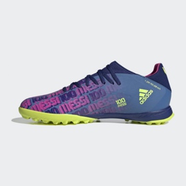 Ghete de fotbal Adidas X Speedflow Messi.3 Tf M FY6896 albastru marin, multicolor albastru și bleumarin 2