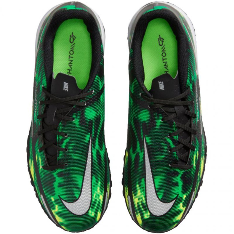 Pantofi de fotbal Nike Phantom GT2 Academy Tf Jr DM0739 003 multicolor verde 1