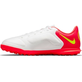 Ghete de fotbal Nike Tiempo Legend 9 Club Tf Jr DA1334 176 alb alb 1