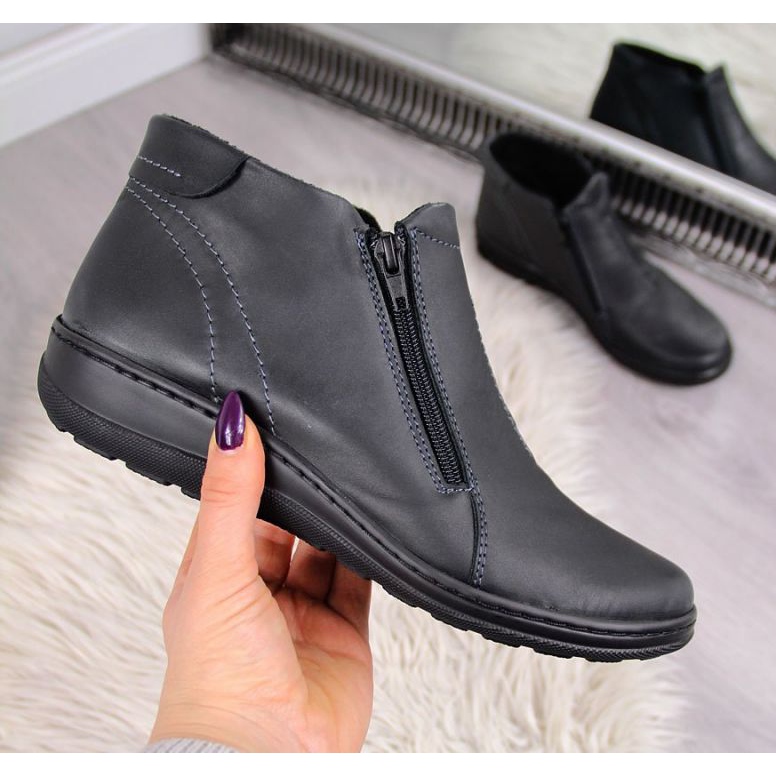 Cizme confortabile din piele izolate W Helios 642 gri 1