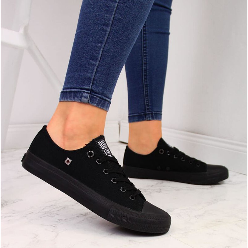 Tenisi low-top Big Star W AA274009 negri negru 2