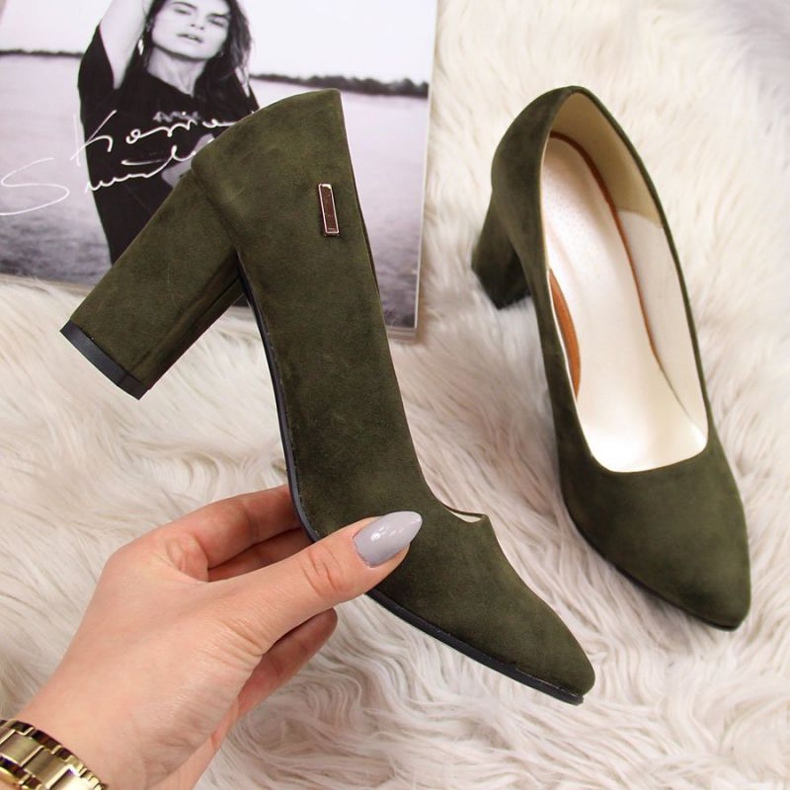 Pompe pe post Monique W AN866J olive kaki verde 1