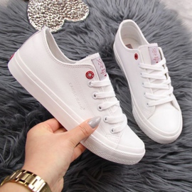 Adidași low-top din piele ecologică Cross Jeans W INT1140B alb 1 Adidași low-top din piele ecologică Cross Jeans W INT1140B alb 1