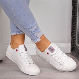 Adidași low-top din piele ecologică Cross Jeans W INT1140B alb 2 Adidași low-top din piele ecologică Cross Jeans W INT1140B alb 2