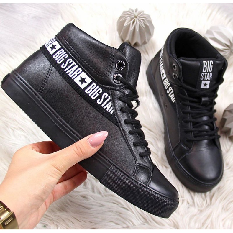 Pantofi sport de vârf Big Star W EE274355 negru 1