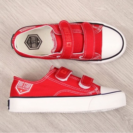 Adidași mici cu velcro Big Star Jr. FF374063 roșu maro roşu 1