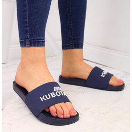 Papuci de plajă Kubota W KUB1B basic bleumarin albastru marin 2