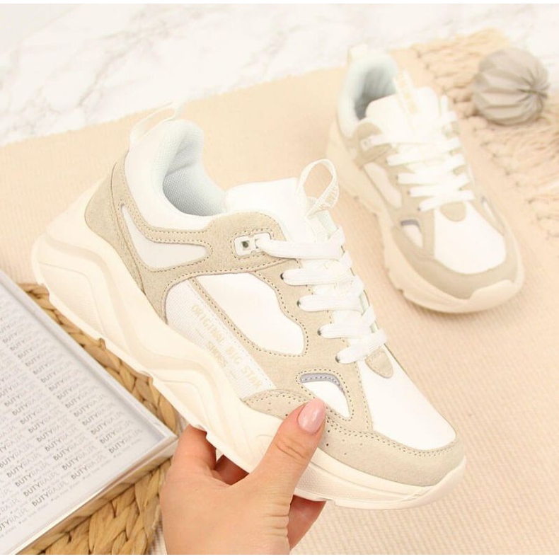 Adidași pe platforma Big Star W GG274657 alb 1