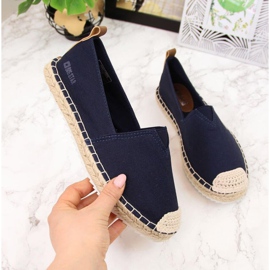 Espadrile din material textil Big Star W HH274500 bleumarin bej albastru marin 1