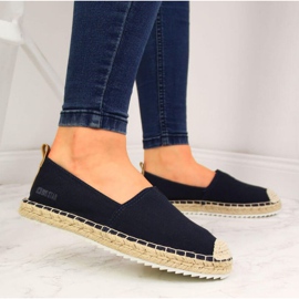 Espadrile din material textil Big Star W HH274500 bleumarin bej albastru marin 2