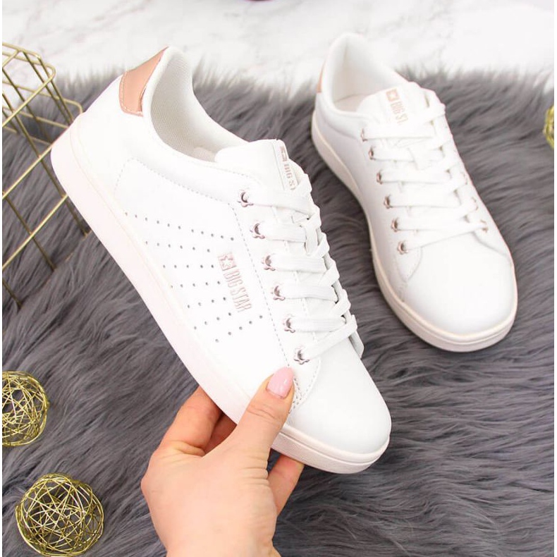 Adidași low-top cu piele ecologică Big Star W DD274583 alb 1