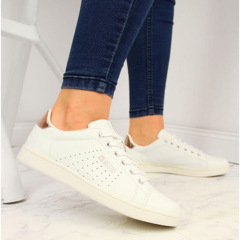 Adidași low-top cu piele ecologică Big Star W DD274583 alb 2