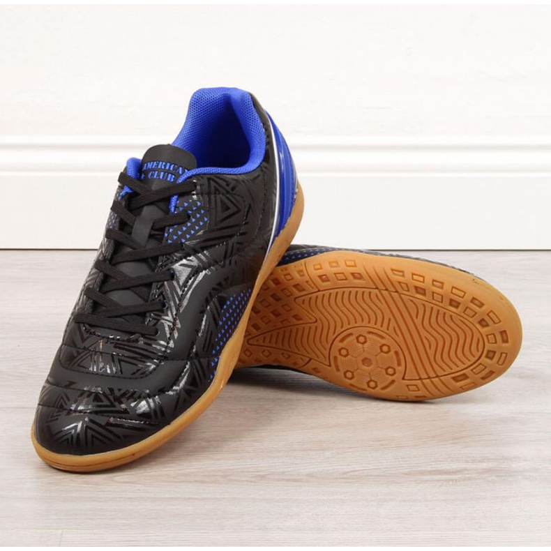 American Club Jr. AM763B pantofi de interior negri alb negru 2