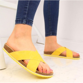 Piele Big Star W HH274596 papuci galbeni 2