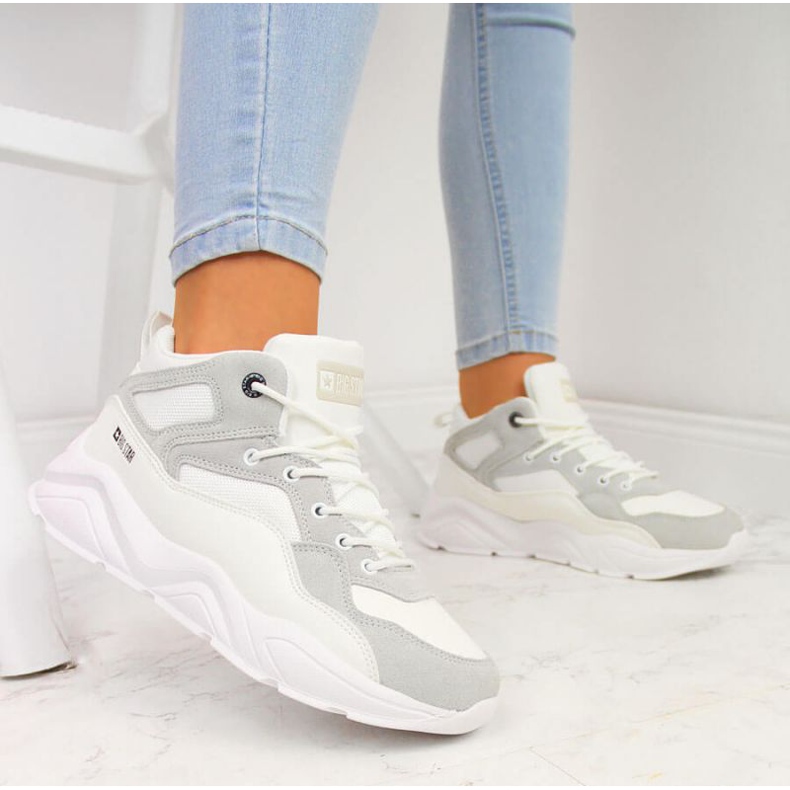 Adidași pe platforma Big Star W GG274643 alb 2