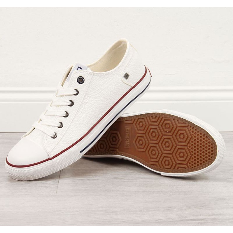 Adidași low-top cu piele ecologică Big Star M II174001 alb 1