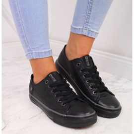 Adidași low-top cu piele ecologică Big Star II274002 W negru 2