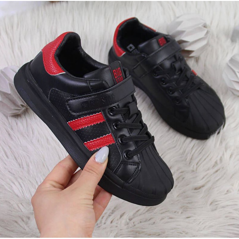 Pantofi sport cu velcro Big Star Jr GG374022 negru alb 1 Pantofi sport cu velcro Big Star Jr GG374022 negru alb 1