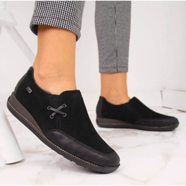 Pantofi din piele cu pană, negru W Rieker 44259 2