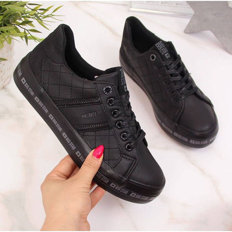 Adidași de culoare neagră de pe platforma Big Star W II274070 negru 1