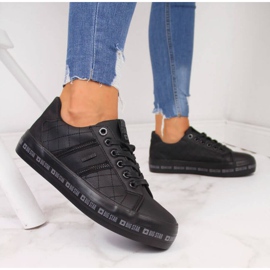 Adidași de culoare neagră de pe platforma Big Star W II274070 negru 2