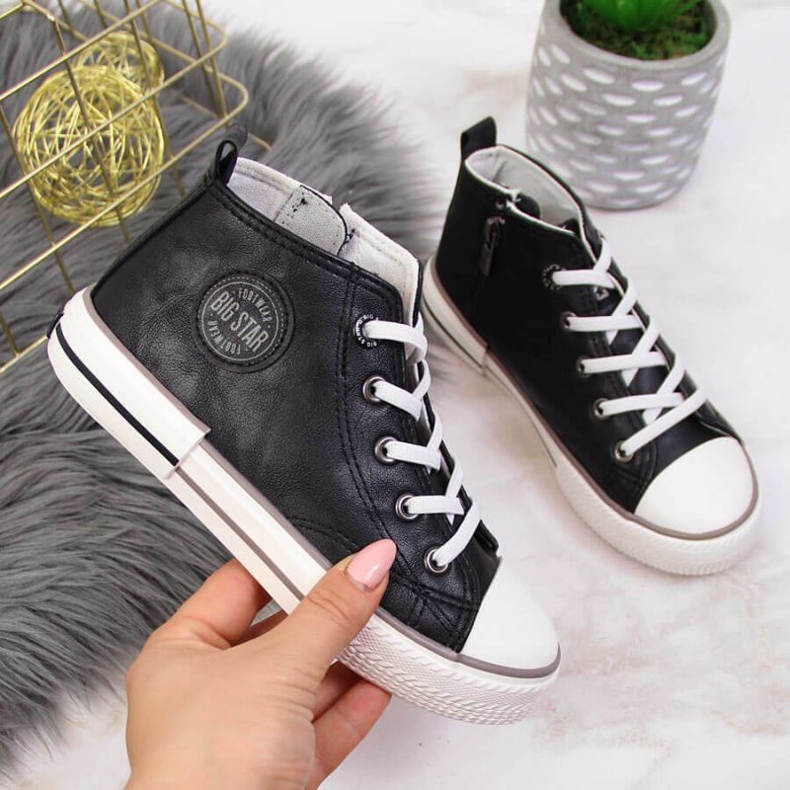 Adidași din piele ecologică Big Star Jr II374003 negru 1