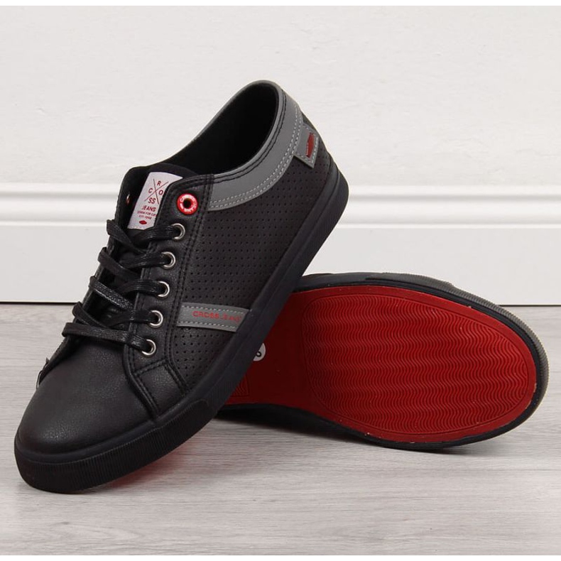 Adidași scăpați din piele ecologică Cross Jeans M II1R4004C negru 1