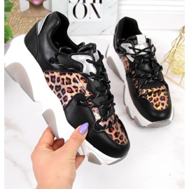 Adidasi Goe W II2N4067 leopard bej maro negru argint 1