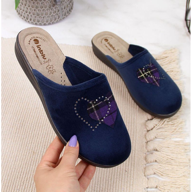Papuci de casă Inblu W ARC1 bleumarin albastru marin 1