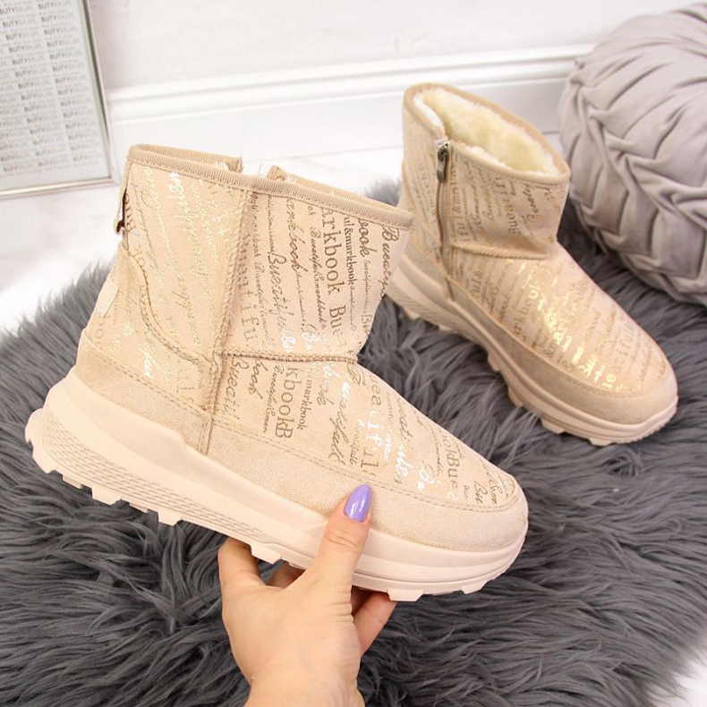 Cizme de zăpadă piele de căprioară News W EVE311B bej 1