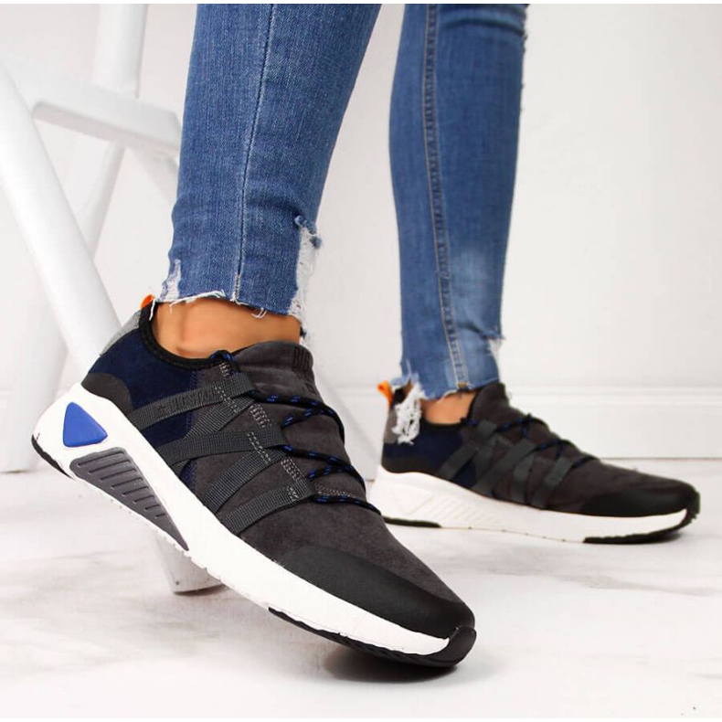 Pantofi din piele gri Big Star W II274309 2