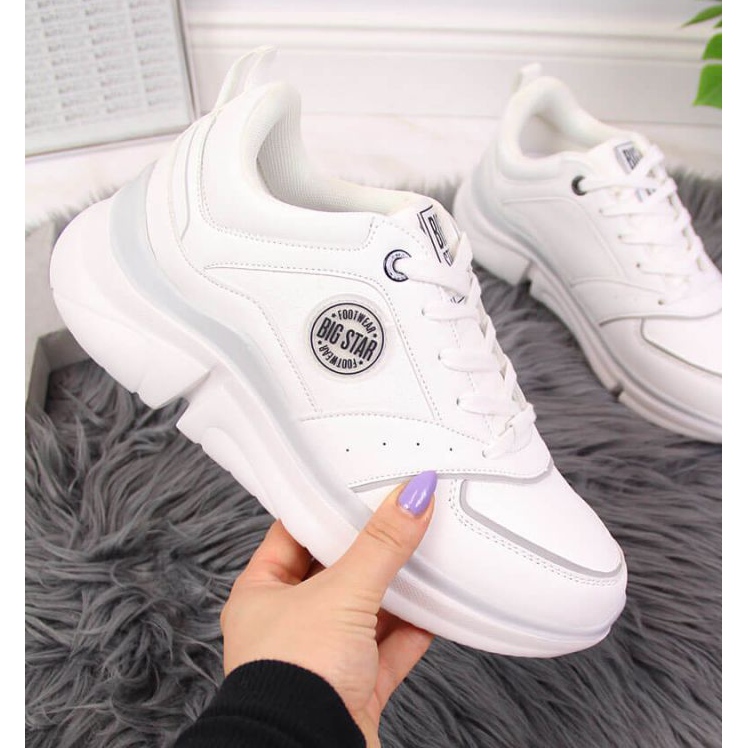 Încălțăminte sport pe platformă Big Star W II274314 alb 1