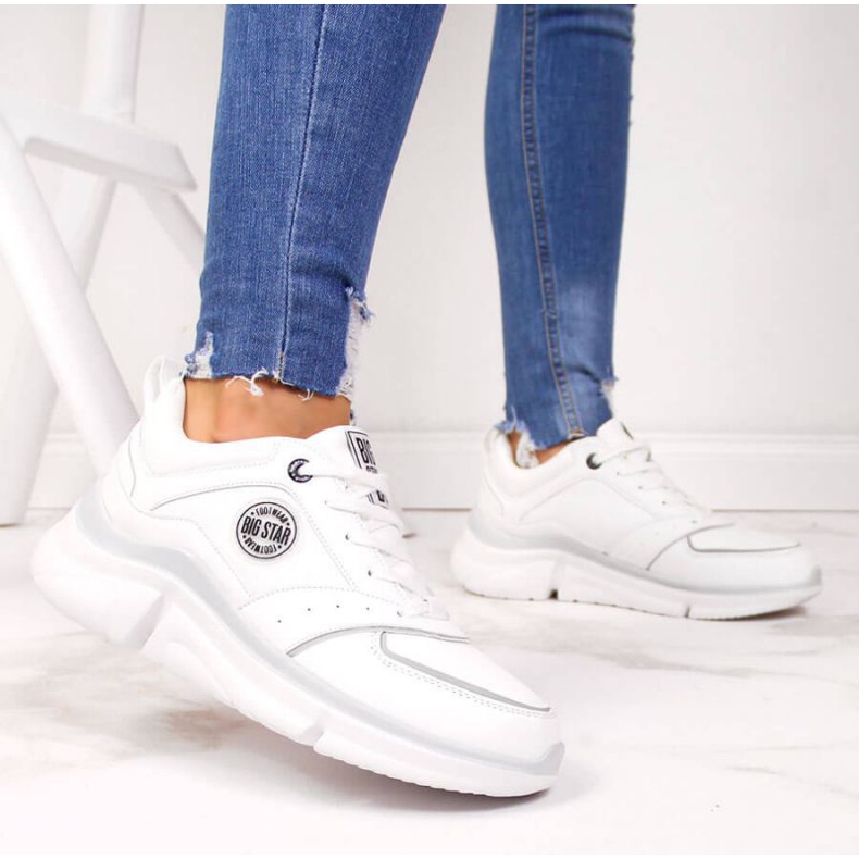 Încălțăminte sport pe platformă Big Star W II274314 alb 2