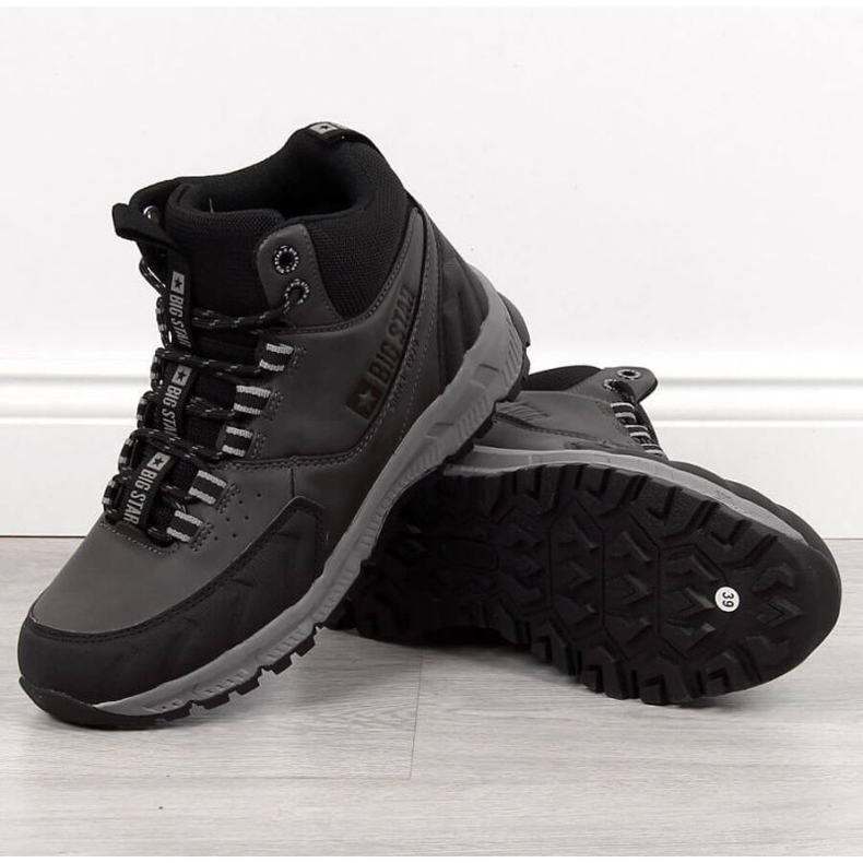 Cizme de drumeție gri Big Star Jr. INT1622B alb 1