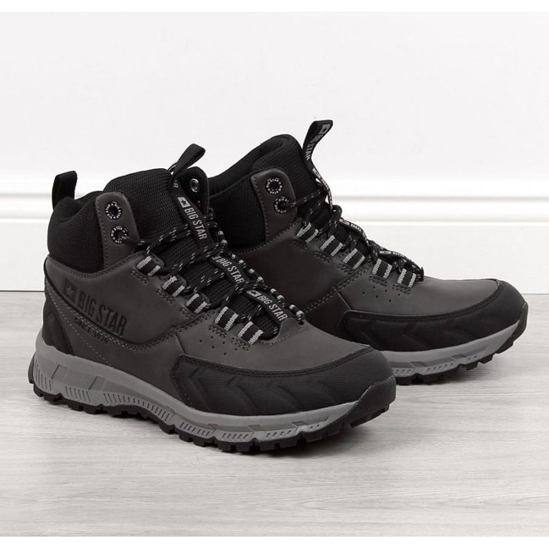 Cizme de drumeție gri Big Star M INT1624A 1