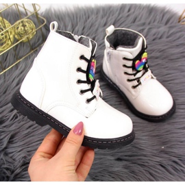 Cizme de fete calde Jr EVE318B alb 1