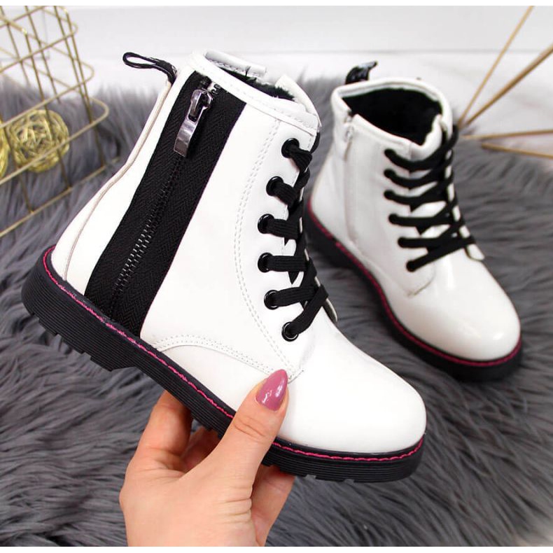 Ghete izolate lacuite Jr EVE327B alb 1