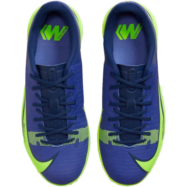 Pantofi de fotbal Nike Mercurial Vapor 14 Academy Tf Jr CV0822 474 albastru verde albastru 1