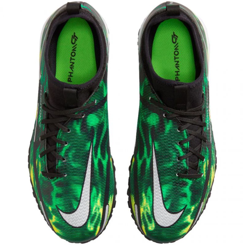 Pantofi de fotbal Nike Phantom GT2 Academy Df Tf Sw Jr DM0741 003 verde, multicolor verde 1