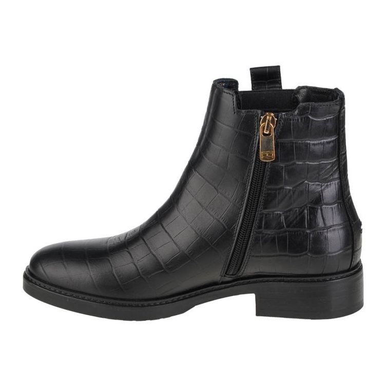 Tommy Hilfiger Croco Look Dressy Flat Boot W FW0FW05348-BDS negru 1