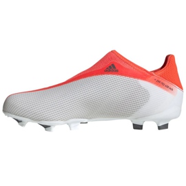 Ghete de fotbal Adidas X Speedflow.3 Ll Fg Jr FY3256 roșu, alb-gri portocale si rosii 1