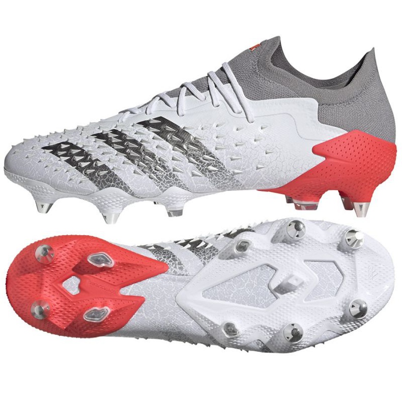 Ghete de fotbal Adidas Predator Freak.1 L Sg M FY6268 alb alb 1
