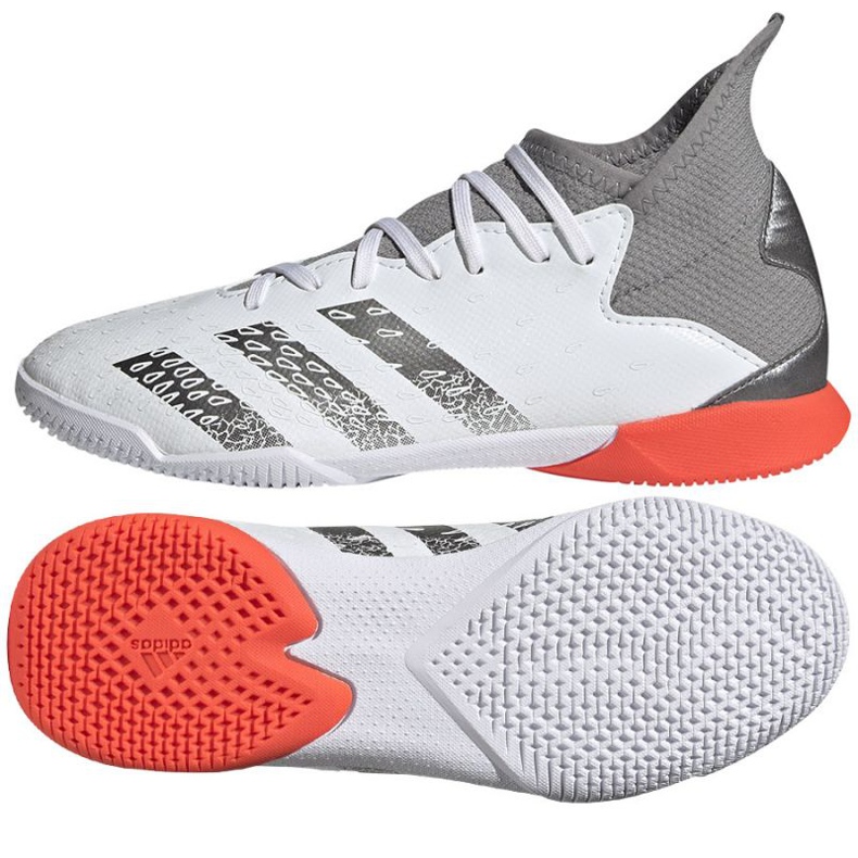 Ghete de fotbal Adidas Predator Freak.3 In Jr FY6286 gri, alb alb 1