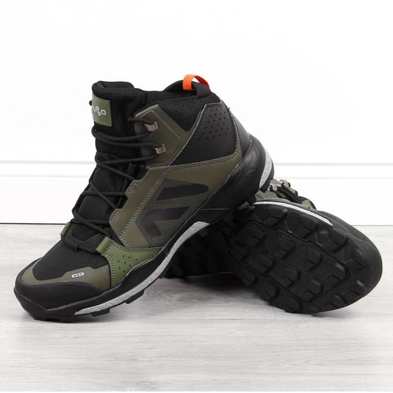 Pantofi de trekking inalti Filippo M PAW304B kaki negru verde 1