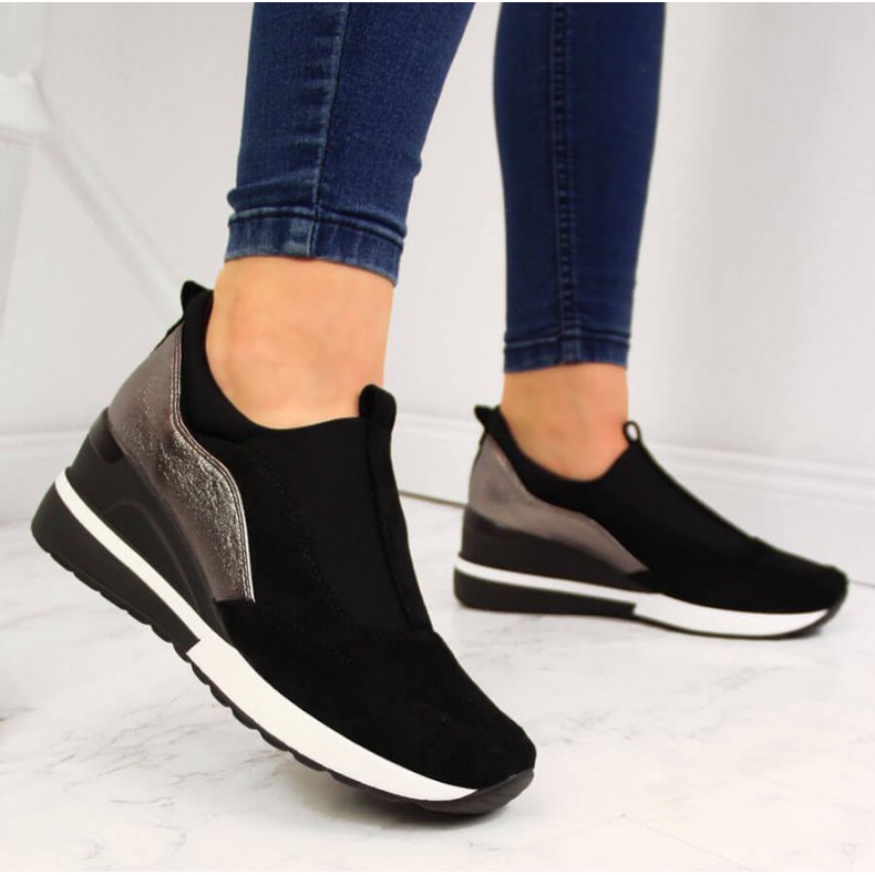 Tenisi cu pană W Vinceza WM790B negri negru 2