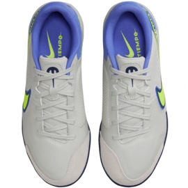 Pantofi de fotbal Nike Tiempo Legend 9 Academy Ic Jr DA1329 075 verde, albastru, gri / argintiu nuanțe de gri 1